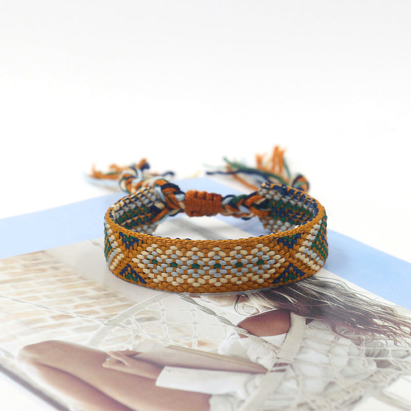 Bohemian Color Woven Bracelet Wristband For Fans b8e622ff f85d 4890 a782 37686c3fd8dc