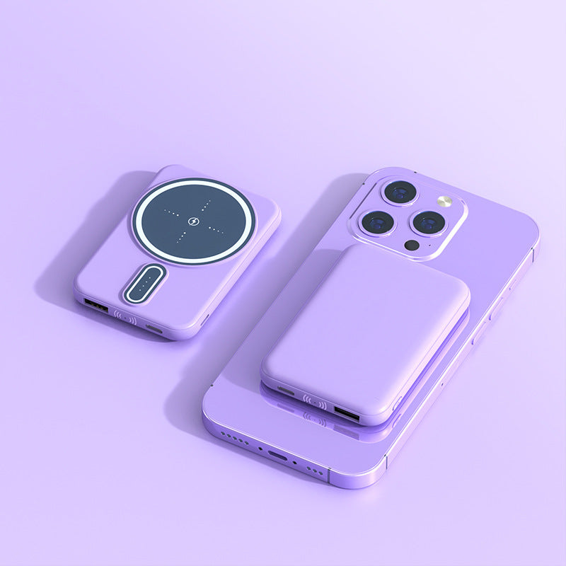 Magnetic Suction Charging Bank Wireless Charging Bank Mobile Power Supply - 图片 4
