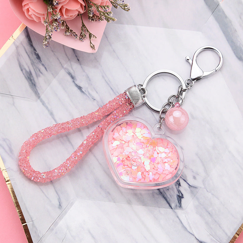 Acrylic Oil-filled Creative Heart Keychain Pendant b8f3dea9 7aac 4bdb a447 190d9f4bcd03