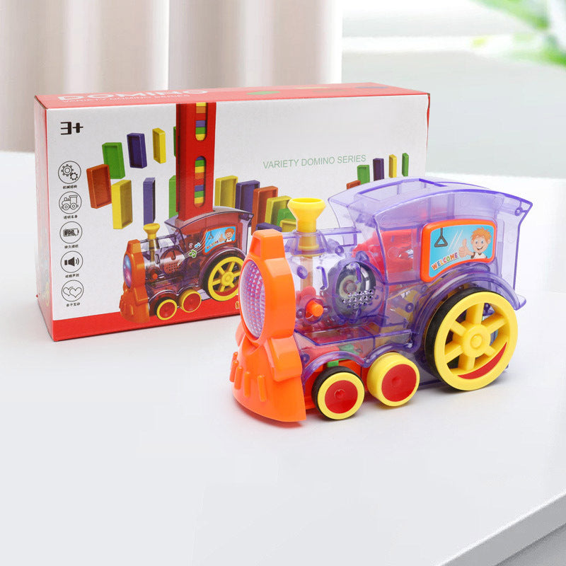 Domino Train Toys Baby Toys Car Puzzle Automatic Release Licensing Electric Building Blocks Train Toy b8f73199 719c 4f94 a827