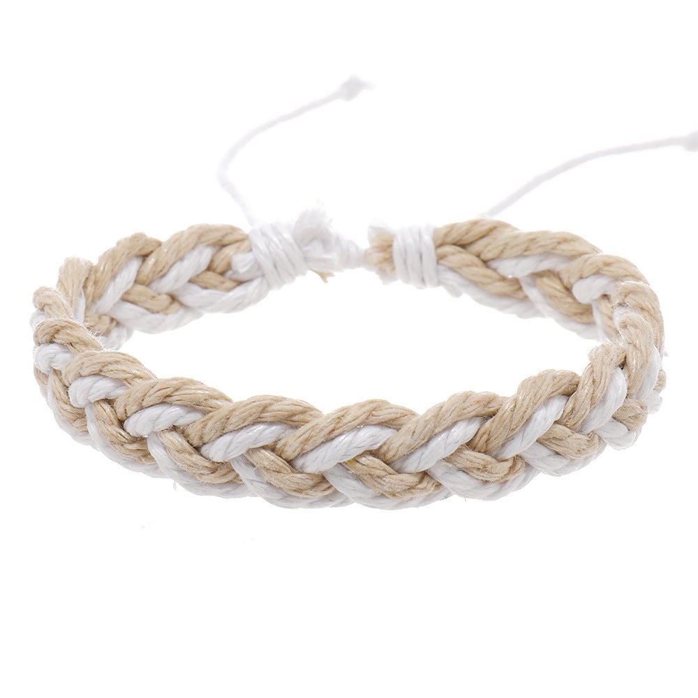 Simple Artistic Style Cotton String Hand Woven Hand Rope Bracelet b914bf3c 1752 458d 9463 423975fcceb1