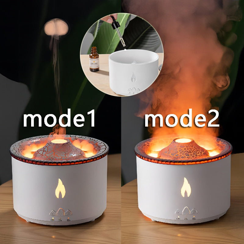 New Creative Ultrasonic Essential Oil Humidifier Volcano Aromatherapy Machine Spray Jellyfish Air Flame Humidifier Diffuser b