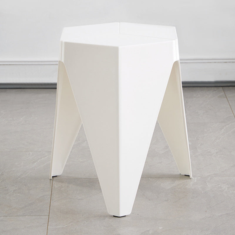 Household Plastic Stool Nordic Windmill Round Stool Thickened Stackable Plastic Stool Simple Modern Dining-table Chair High B