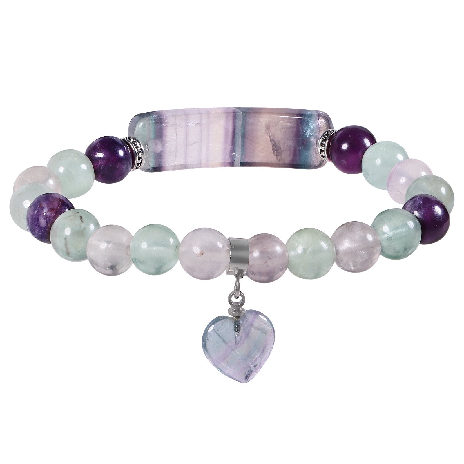 Crystal Round Beads Elbow Bracelet With Heart-shaped Pendant Bracelet b9214955 e5cd 4638 b98a 414c16a31eb4