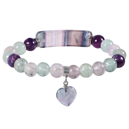 Crystal Round Beads Elbow Bracelet With Heart-shaped Pendant Bracelet b9214955 e5cd 4638 b98a 414c16a31eb4