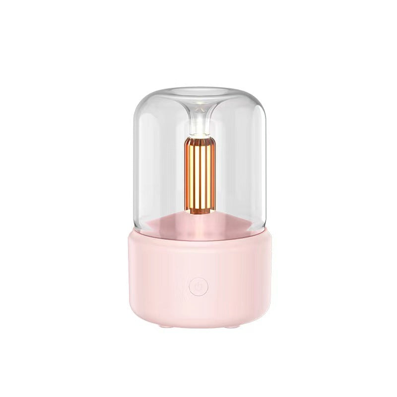 Atmosphere Light Humidifier Candlelight Aroma Diffuser Portable 120ml Electric USB Air Humidifier Cool Mist Maker Fogger 8-12