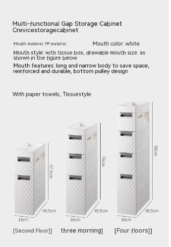 Plastic Floor-standing Multi-layer Toilet Corner Shelf Bathroom Toilet Side Storage Cabinet b93a00c8 11b9 4da4 82bc 3c3fd83af