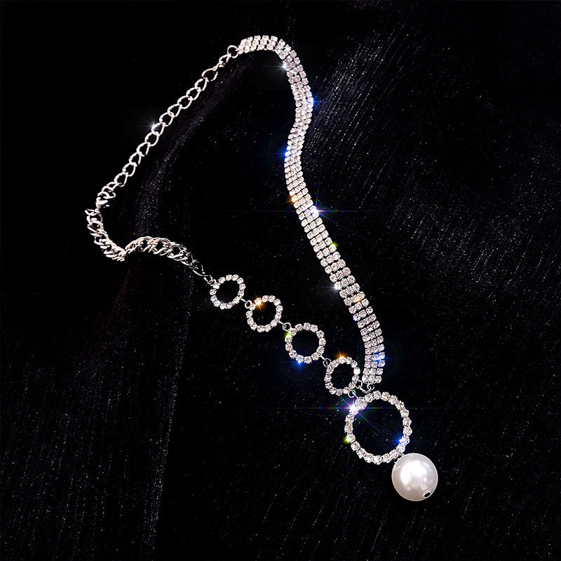 European And American Style Temperament Full Diamond Ring Pearl Necklace b93aeb0a c977 4fa1 b78e 0cb9a104ee46