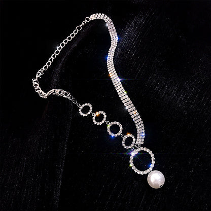 European And American Style Temperament Full Diamond Ring Pearl Necklace b93aeb0a c977 4fa1 b78e 0cb9a104ee46