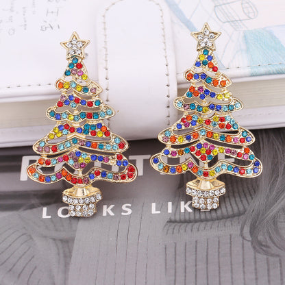 Hollow Out Christmas Tree Earrings With Diamonds b945a8b3 4e9e 42db 9bc5 3fa8df83a56d