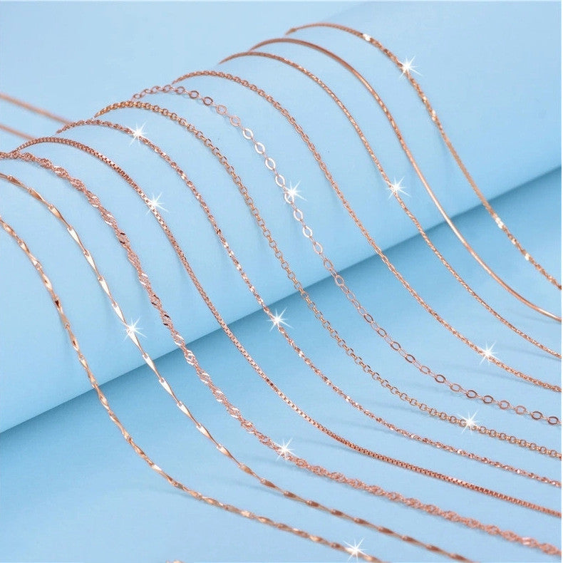 S925 Sterling Silver Necklace Box Chain Ingot b94a8358 62b0 43a4 8cb9 b1539ee431a0