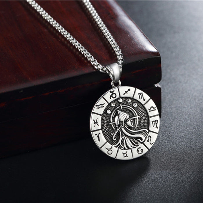 Fashion Stainless Steel Twelve Constellation Pendant b9507ce5 6ad4 4134 aba1 2903a31e1bee