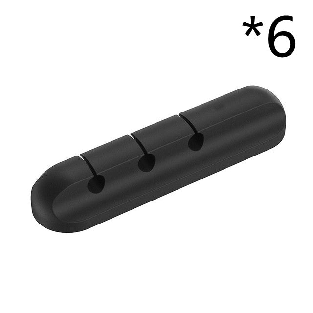 Silicone USB Cable Winder Desktop Cable Organizer Management Multipurpose Clips Cables Protector For Wired Headphones - 图片 12