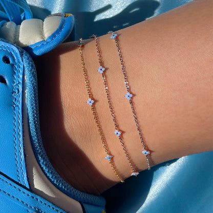 Women's Fashion Blue Flower Anklet b96daf8d 52d8 468e b695 754878720b74