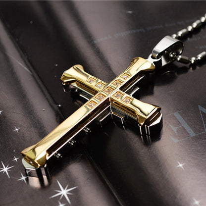 Cross Pendant Silver Gold Black Stainless Steel b974175e ddc3 44e8 9fe8 6731aa9e804b