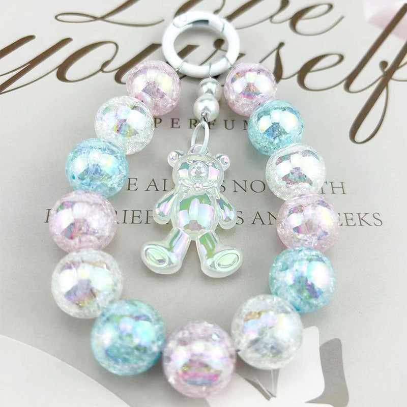 Burst Beads Luminous Bear Pendant Mobile Phone Charm b9931f80 0151 43b3 b773 8a4799ade39d
