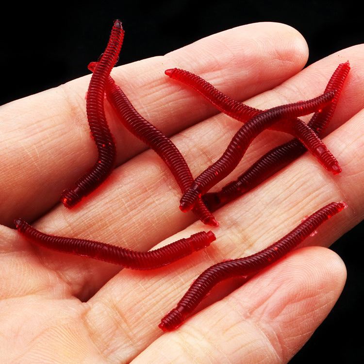 Soft Redworm Fake Bait 3.5cm Bulk Fishy Simulation Soft b999655a 7db9 4204 af26 30b3c13741b0