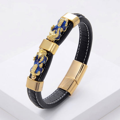 Vintage Braided Leather Rope Bracelet Stainless Steel b9a5e3ba e14d 4655 ad5e af3ecb7fce0e