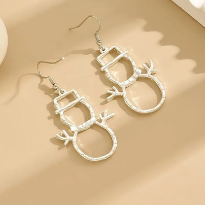 Personalized Snowman Earrings And Pendant Fashion Simple Christmas Hollow Necklace For Women Jewelry b9ac6e57 2c5b 4ee5 8b1b 