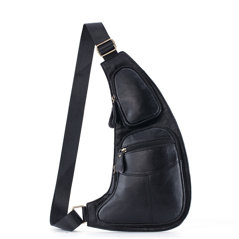 Genuine Leather Men's Crescent Chest Bag First Layer Cowhide b9bb57ae da21 4ca5 a4b9 9dd187e29de5