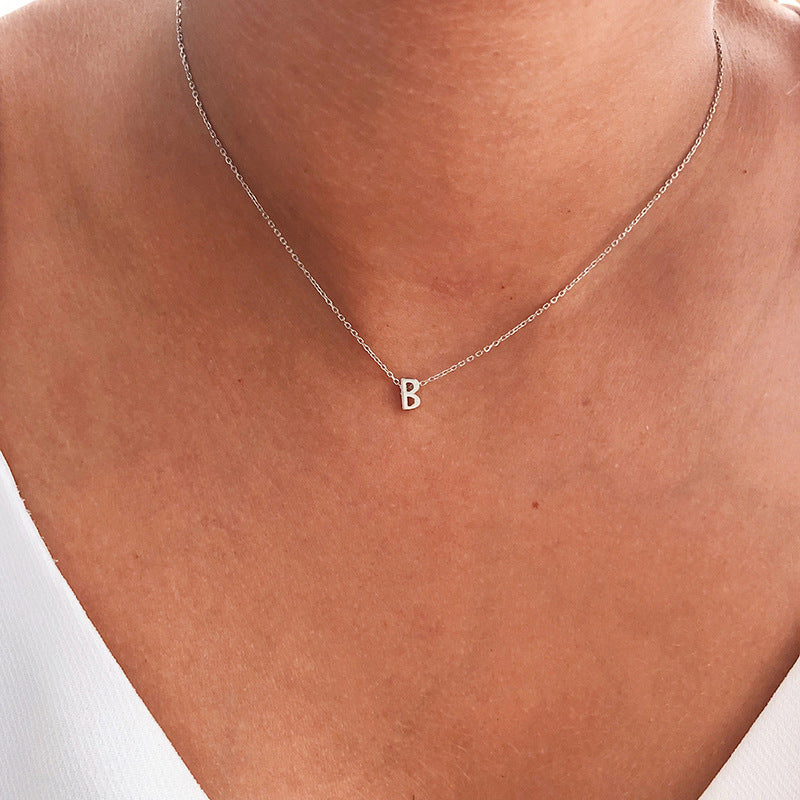 Fashion 26 Initial Letter Necklace Women's Clothing Pendant b9c6ffdb e653 4857 8771 a0944009fdc6