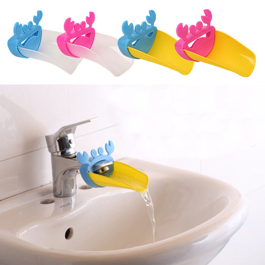 Children Bathroom Frog Crab Shape Faucet Extender Water-saving Cartoon Kids Wash-hand Faucet Extension Bathroom Accessories b