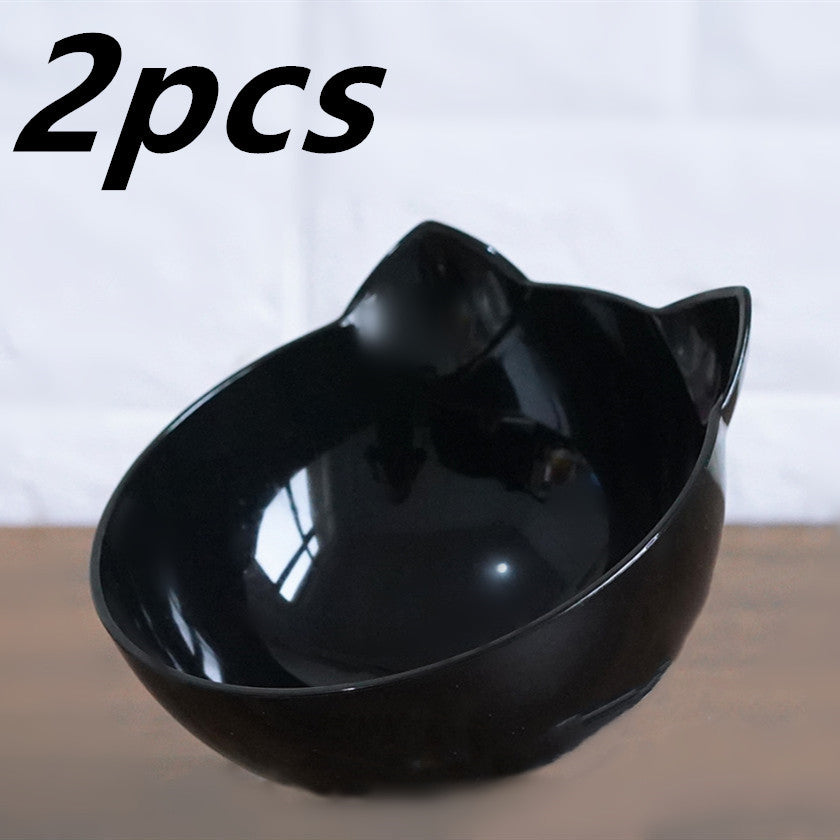 New Inclined Food Cat Ear Oblique Mouth Transparent Single Pet Bowl b9e0856a 67d6 4aa1 a797 3b241446e74a