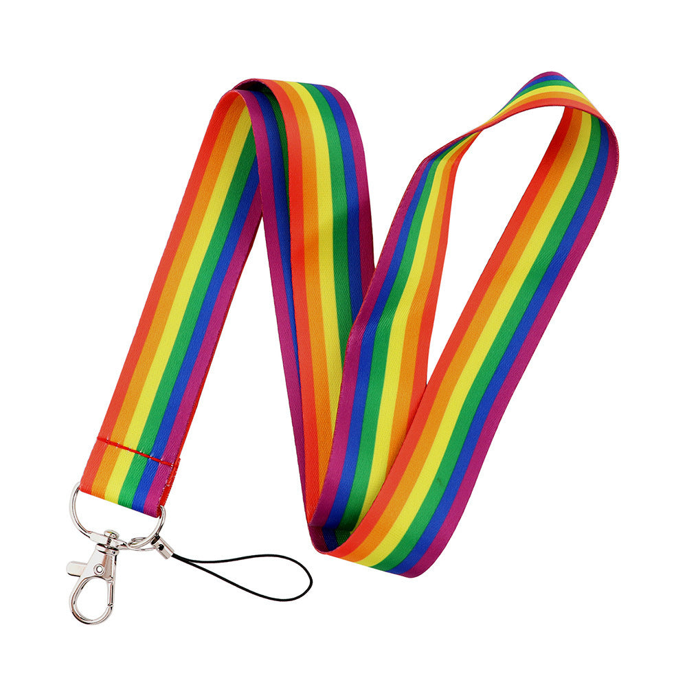 Rainbow Mobile Phone U Disk Document Lanyard Key Chain b9e5a9a4 ebf7 4e9e b281 813a691b0529