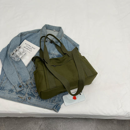 Large Capacity Shoulder Canvas Solid Color Bag For Women ba064770 38c7 4914 aaf8 7235bff37085