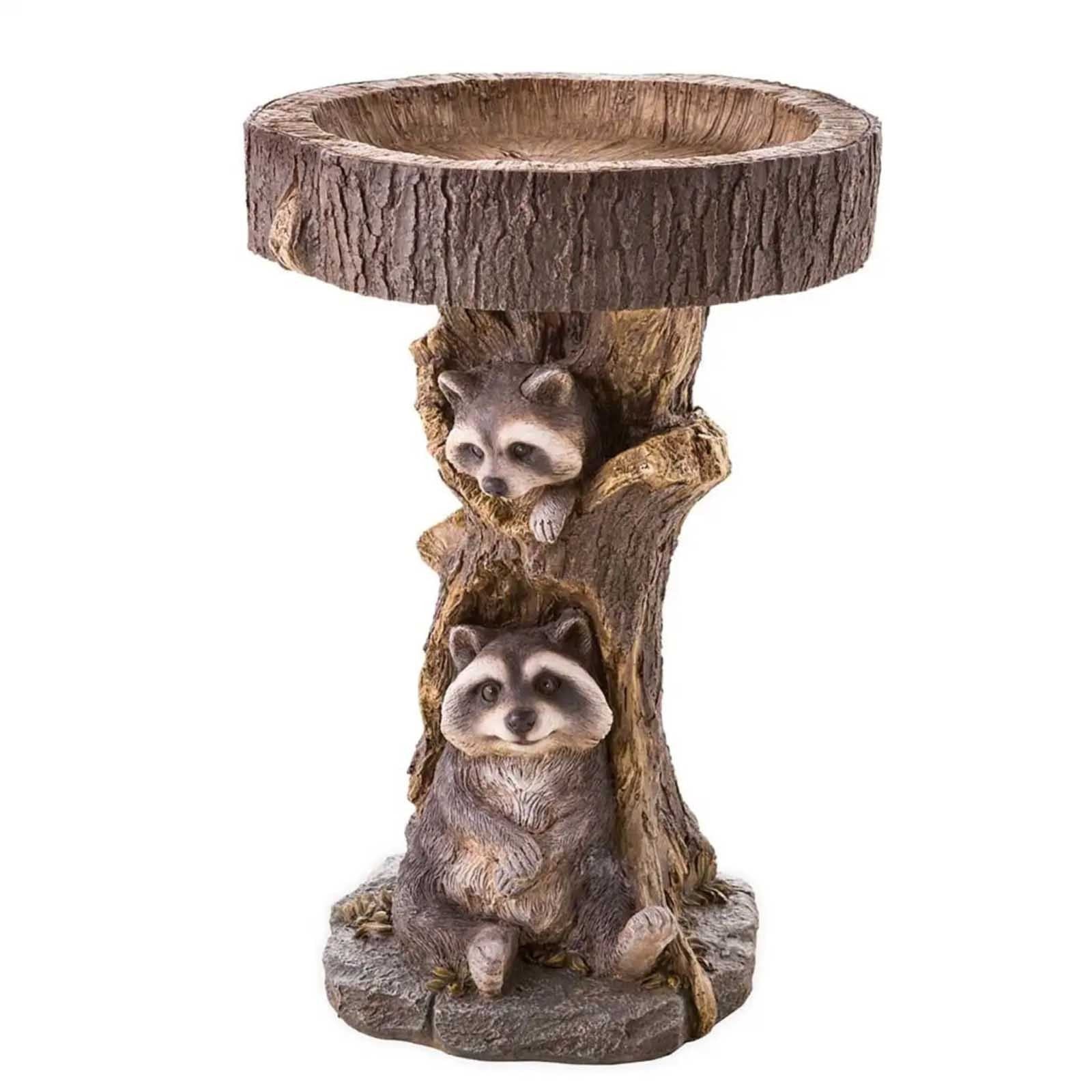 Garden Decoration Raccoon Resin Ornaments Handicraft Gardening Bird Drinking Ornaments ba09c654 fa2b 47d9 9f07 5f1ae70dfef3