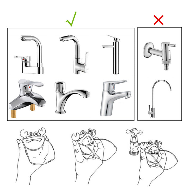 Children Bathroom Frog Crab Shape Faucet Extender Water-saving Cartoon Kids Wash-hand Faucet Extension Bathroom Accessories b
