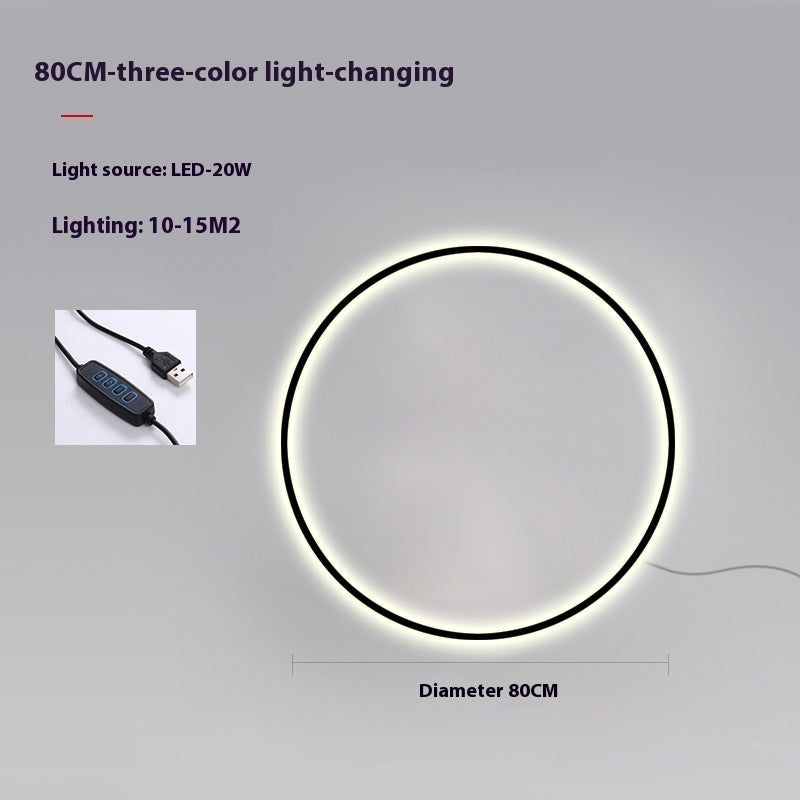 Minimalist Round Bedroom Bedside Lamp Wireless Living Room Sofa Background Wall Hotel Decorative Wall Lamp ba0e1f7d 7e65 448d