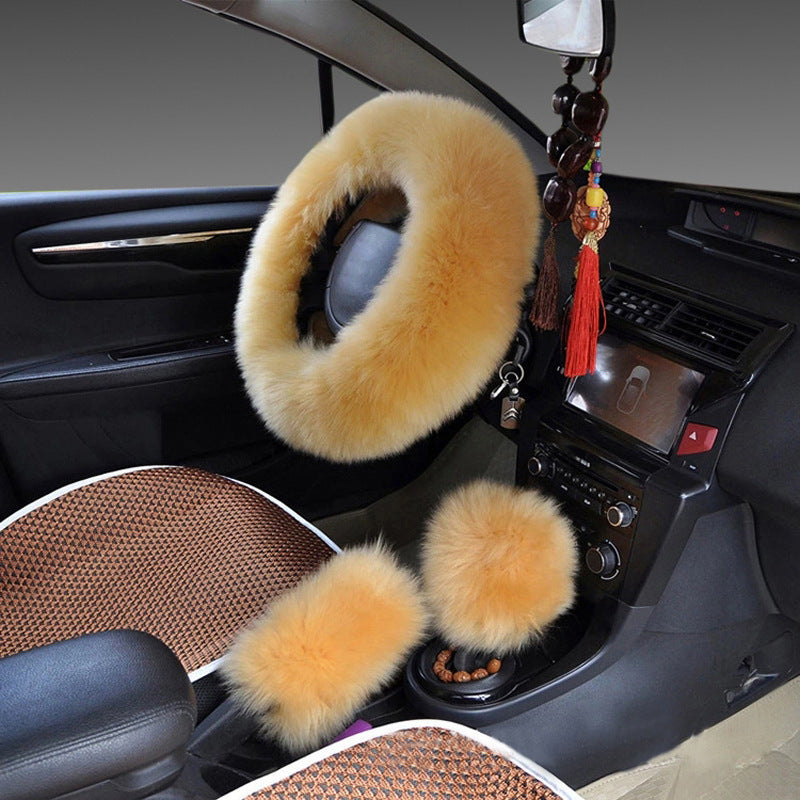 Wool Steering Wheel Cover Long Wool Handle Cover ba26282a 98f7 4d6e a2b7 e1c3220d2c3e