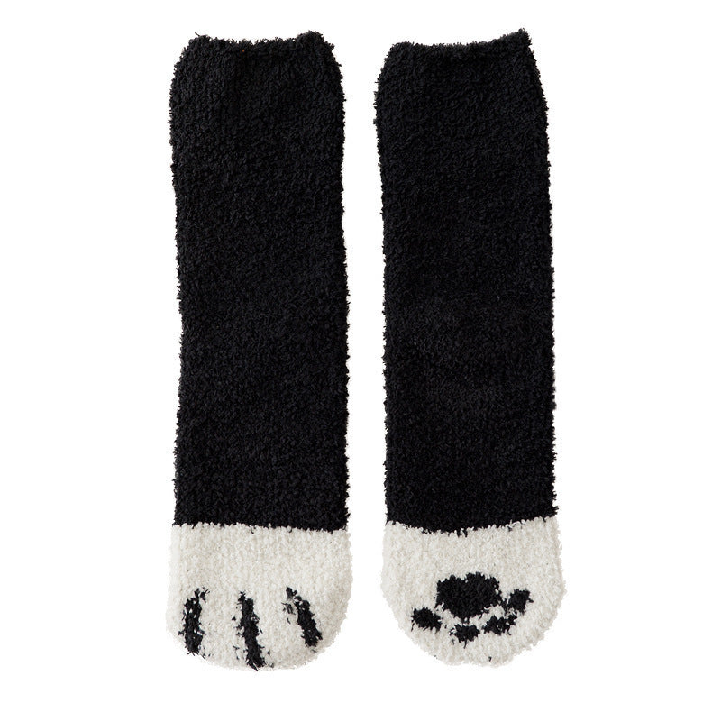 Coral Fleece Socks Women's Mid-calf Length Winter Thickened Fleece Warm Cat's Paw Socks ba2a9daf 7a2b 418f 970c 4464f2fd335c