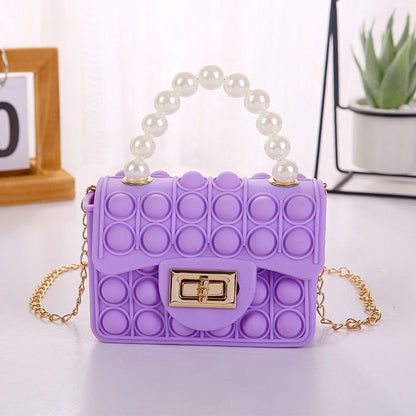 Coin Purse Children's Double-sided Bubble Pearl Tote Chain Bag ba535cdb feeb 4991 a73d b076642c54ad
