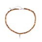 Bohemian Style Wooden Bead Stitching Necklace Men's Feather Pendant Necklace ba73d474 0c9b 4bf2 b06d 70ce0d45a1e6