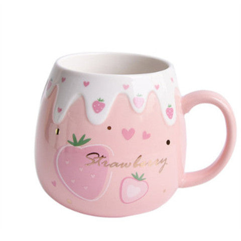 Ceramic Coffee Mug With Lid And Spoon Cute Creative Kawaii Water ba78adb1 9df4 405f b7c6 bbec732f52b3