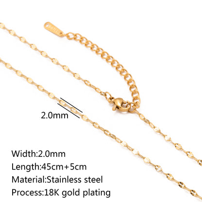 Stainless Steel Vacuum Vapor Plating 18K Gold Color Protection Lip Chain Accessories baa916fa 5f15 4d01 a43d 5975d9c5652b
