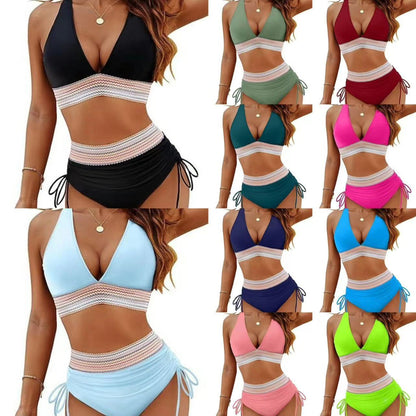 Fashion Women's High Waist Bikini Split Suit baac58ba 3bc2 48cf baf7 eff1bfbc46d6