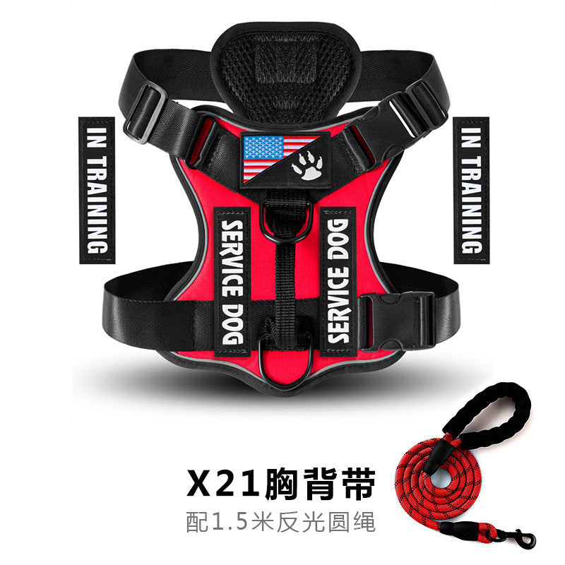Shock Absorption Night Vision Reflective Pet Tactical Chest Strap baaeb57b 15a9 439e 8ddb 78d0cc8e523d