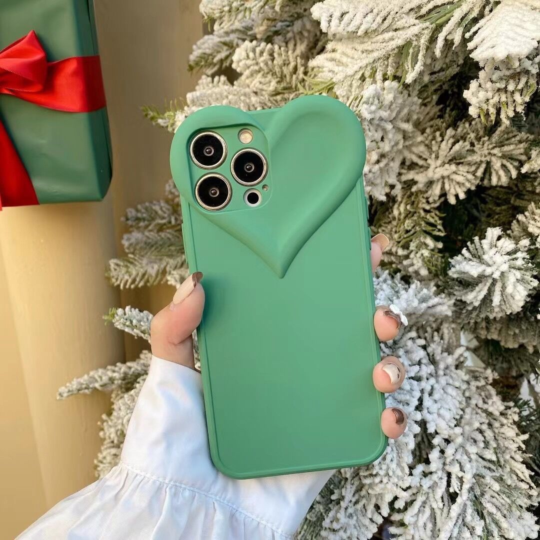 Love Heart Type Mobile Phone Case With Net Celebrity Material Bottom bae6418c cc65 449e 8206 f6aaa064bf03