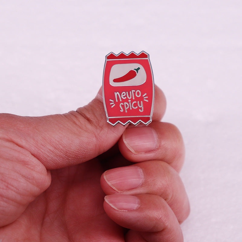 Nerve Spicy Sauce Pack Enamel Pin Mental Health Awareness Brooch Ornament baf93f87 53d0 4906 86d5 6c4f76a0e346