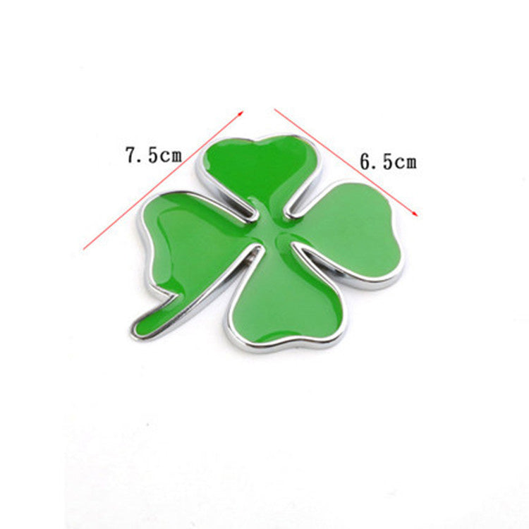 Car Personality 3D Four-leaf Clover Size Metal Car Body Sticker Cover Scratches Decorative Sticker Label bb1152c7 0627 43b8 b