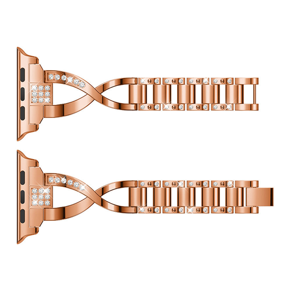 X-shaped Chain Metal Diamond Watch Band bb1548f8 4524 46c1 b1bb 65d4fda5b828