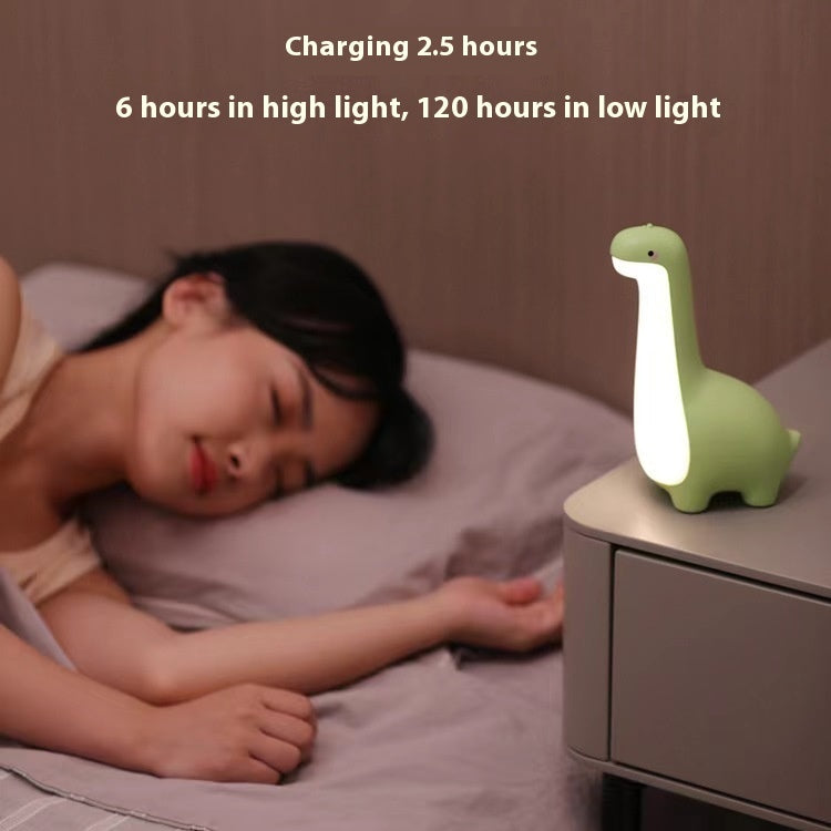 Dinosaur Night Light Cute Children's Night Light Eye Protection Bedside Timing Lamp USB Charging Room Decoration Children's G