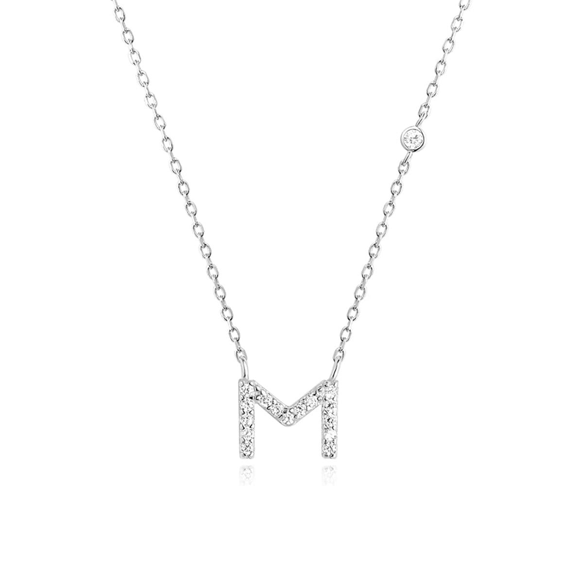Fashion Jewelry Luxury Gold Color A-Z 26 Letters Necklace CZ Pendant For Women Cute Initials Name Necklace Fashion Party Wedd