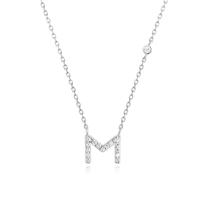 Fashion Jewelry Luxury Gold Color A-Z 26 Letters Necklace CZ Pendant For Women Cute Initials Name Necklace Fashion Party Wedd