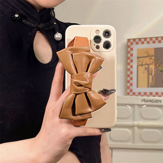 Bowknot Leather Wristband Phone Case bb5a6142 ec8a 4e2b 82b4 51721d448650