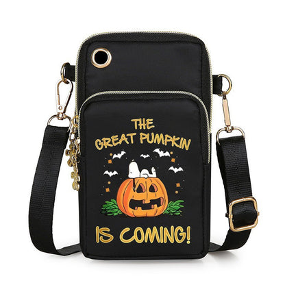 Halloween Pumpkin Pattern Phone Bag Coin Wallet Cute Mini Crossbody Shoulder Bags For Kids Women bb5f2dae c42c 4432 9366 0826