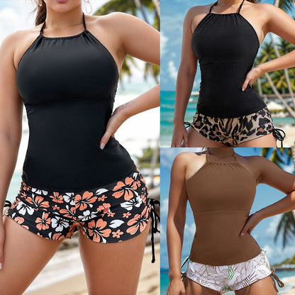 Halterneck Printed Halter Bikini Split Swimsuit For Women bb764d8d fd17 4177 9ba0 63463188138f